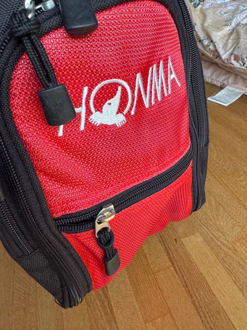 HONMA スタンド付キャディバッグ 赤黒　スタンド付