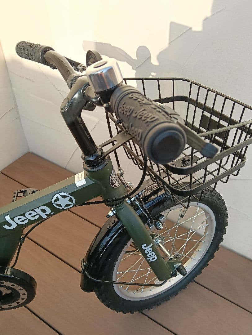 【美品】Jeep 幼児用自転車 オリーブグリーン