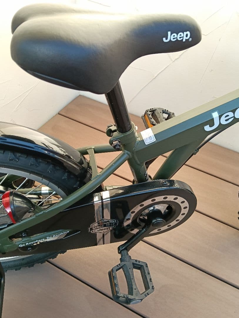 【美品】Jeep 幼児用自転車 オリーブグリーン