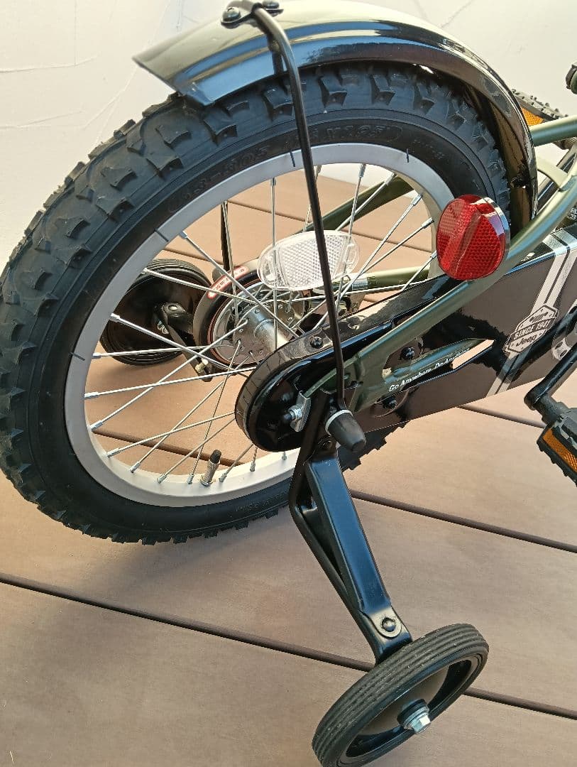 【美品】Jeep 幼児用自転車 オリーブグリーン