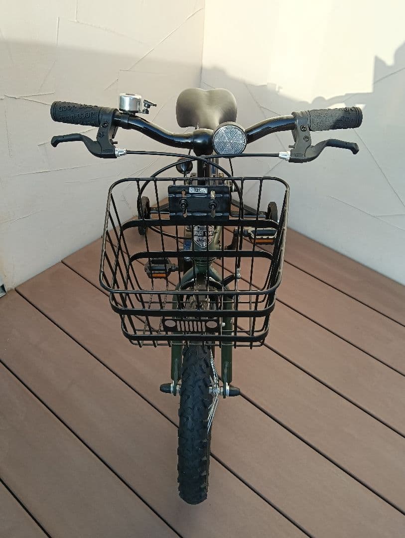 【美品】Jeep 幼児用自転車 オリーブグリーン