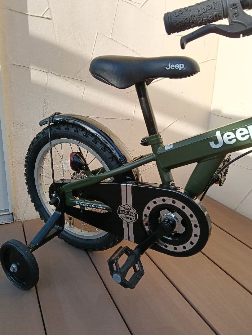 【美品】Jeep 幼児用自転車 オリーブグリーン