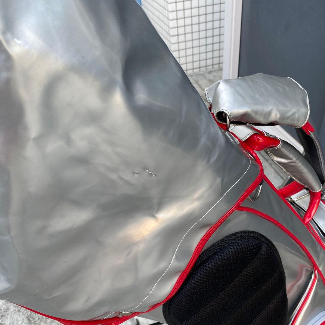 Romaro ゴルフ　キャディバッグ　赤シルバー
