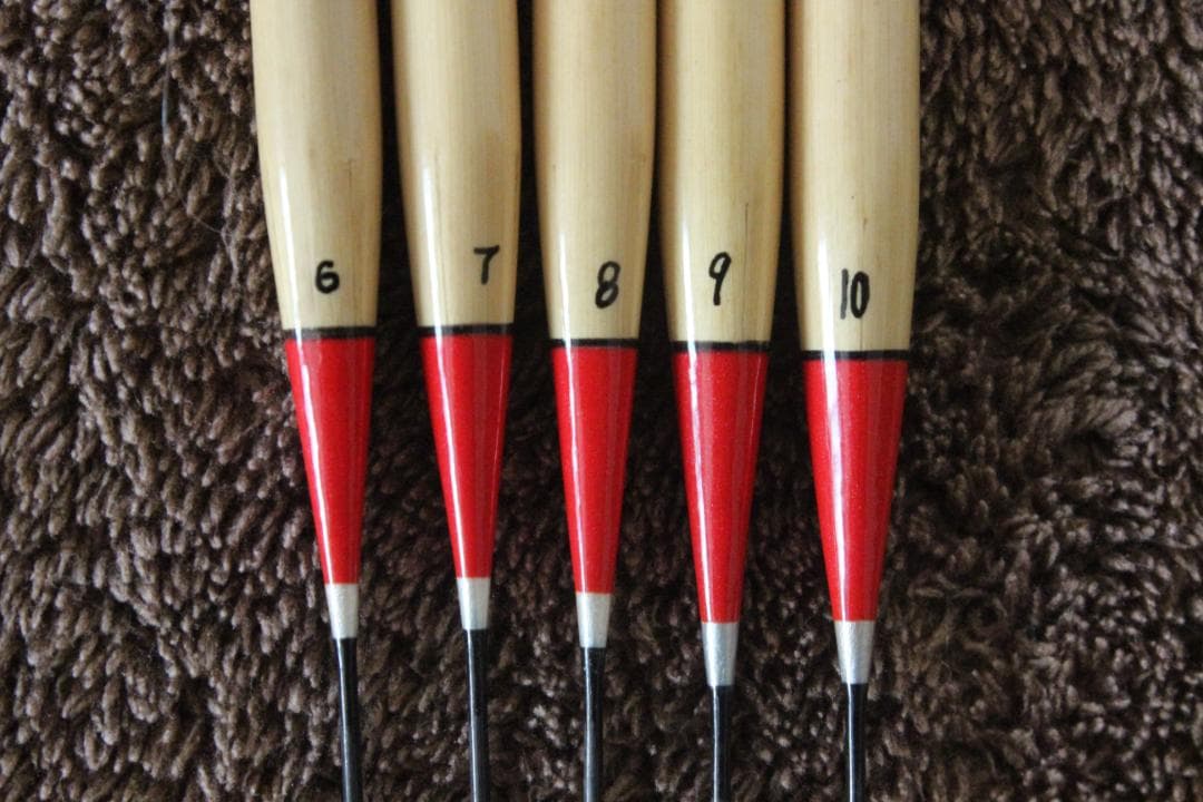 ヘラ浮き パイプトップ５本セット(レッドＳ) 新品未使用