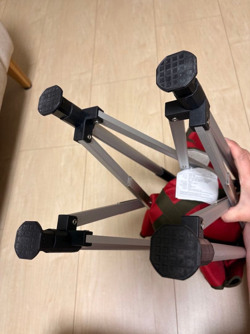 Coleman アウトドアチェア 赤 収納バッグ付き