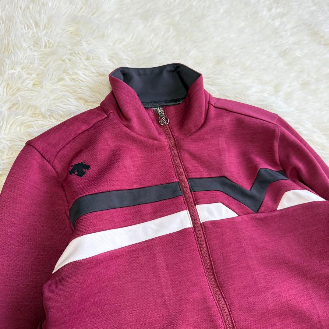 【デサントゴルフ】美品 ジップジャケット ボルドー Mサイズ レディース