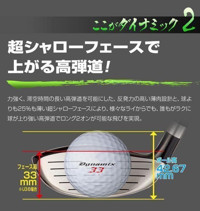 ★単品1本★1.3.5.7.9番が揃って爆安★ ダイナミクス 適合限界強反発FW