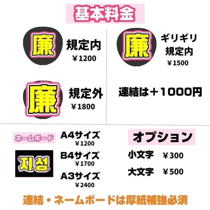 ha ☻ プロフ必読！ うちわ文字 オーダー うちわ屋さん ハングル 連結