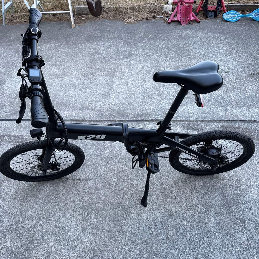 【美品】【引き取り限定】X20電動アシスト自転車 折りたたみ