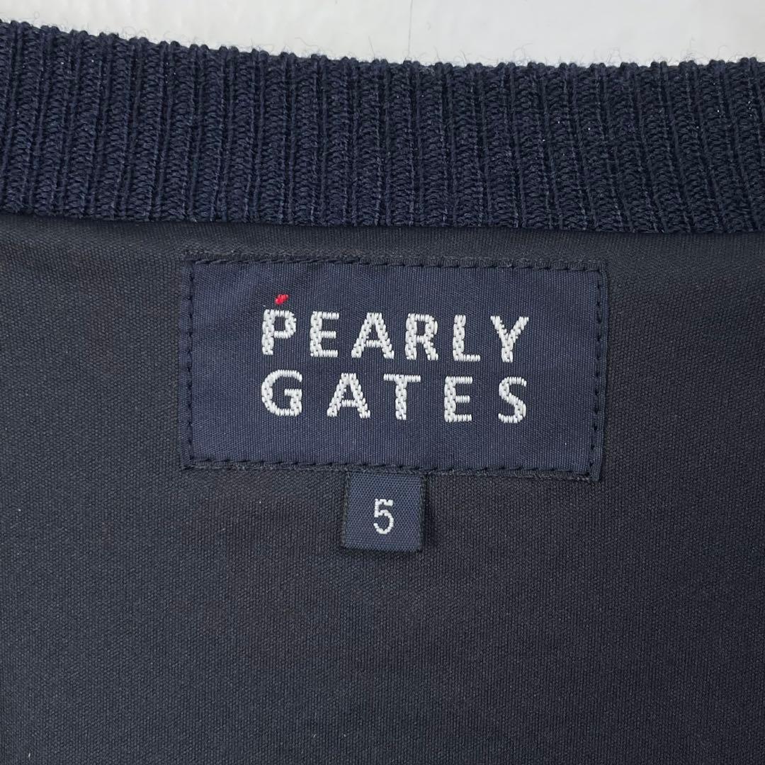 PEARLYGATES パーリーゲイツ　防風 防寒 ニットトレーナー　ネイビー