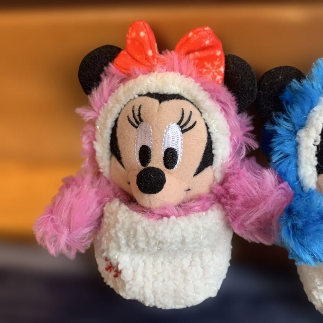 激レア！ミニーミッキー　雪だるま　ぬいぐるみキーチェーン