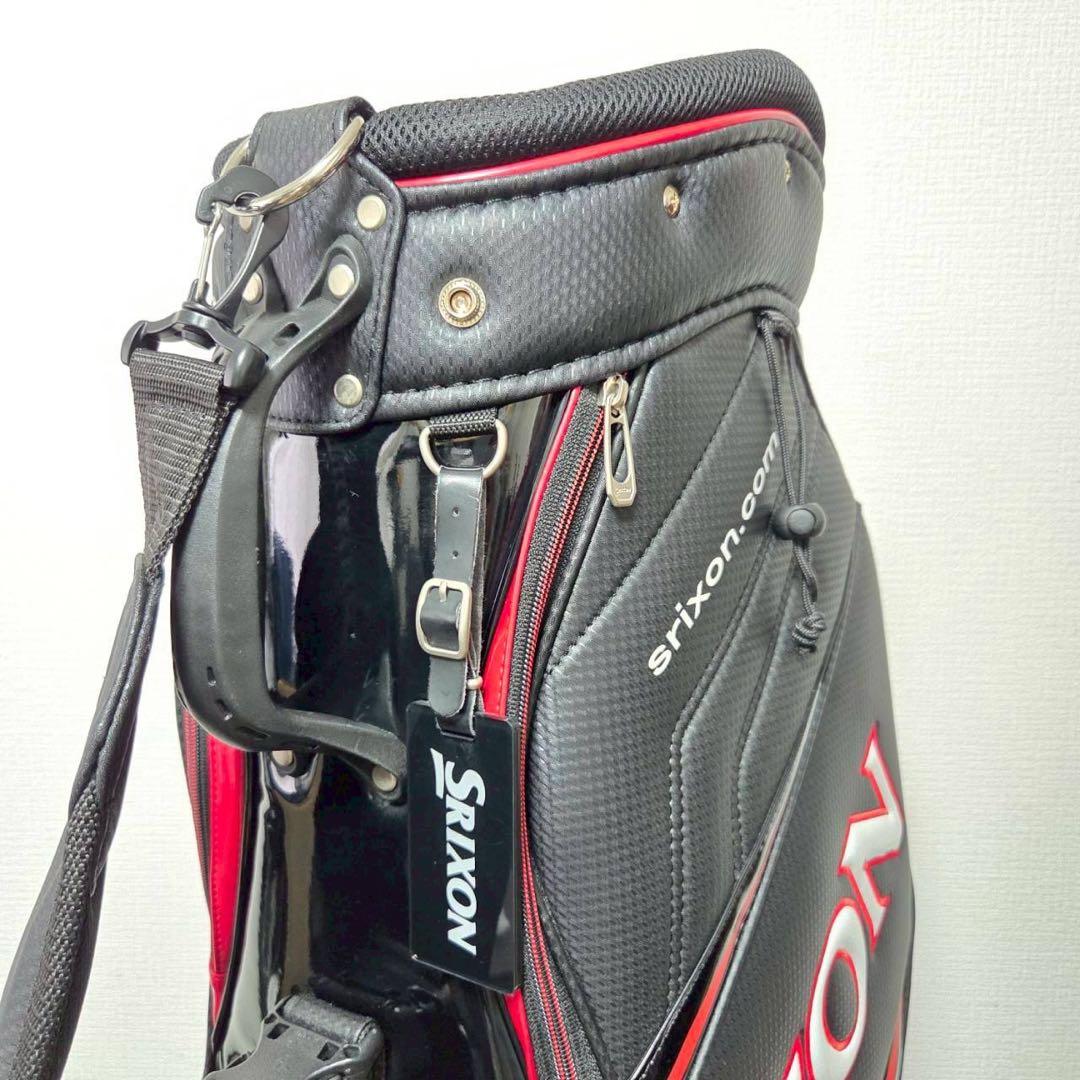 スリクソン キャディバッグ 9型 カーボン調 ブラック×レッド SRIXON