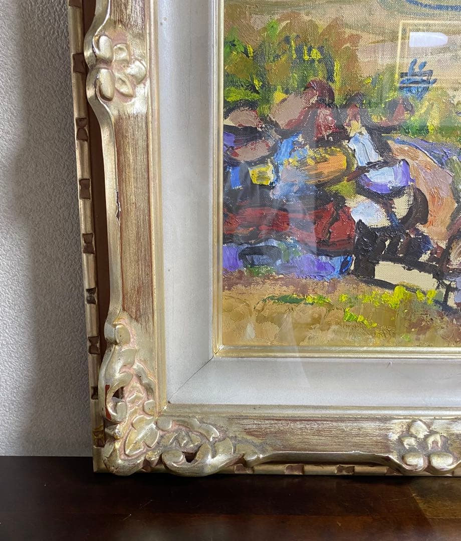 日野春風景　油絵　今井　直筆　額装　送料込み250702