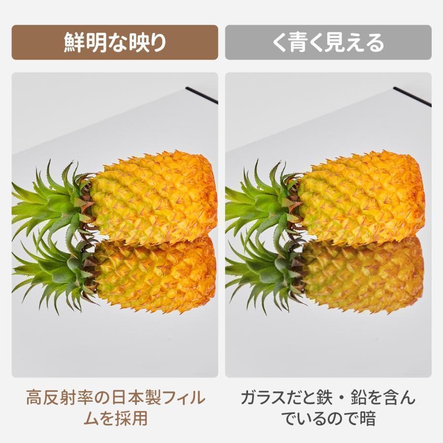 割れない鏡 フィルムミラー ダンス 160×80cm全身鏡 姿見 金 2735