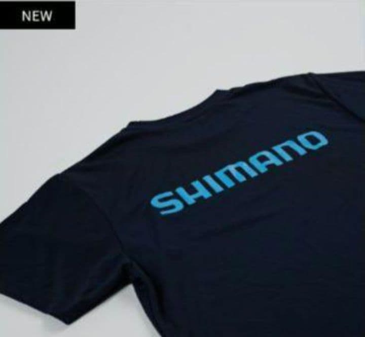 ウェア SHIMANO Big Logo Dry Short Tshirt-Navy-M