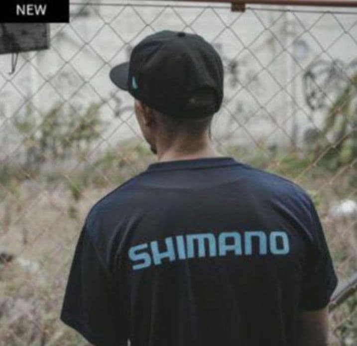 ウェア SHIMANO Big Logo Dry Short Tshirt-Navy-M