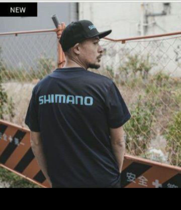 ウェア SHIMANO Big Logo Dry Short Tshirt-Navy-M