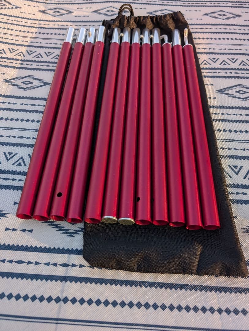 DOD ビックタープポール×2セット DOD コンパクトタープポール1セット