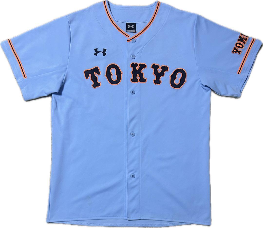 希少な水色 刺繍入アンダーアーマー ジャイアンツ 坂本勇人6 ユニフォーム XL