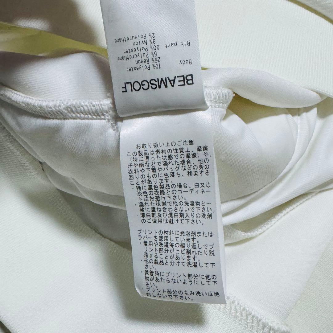 BEAMS GOLF ハーフジップ セーター ホワイトLサイズ