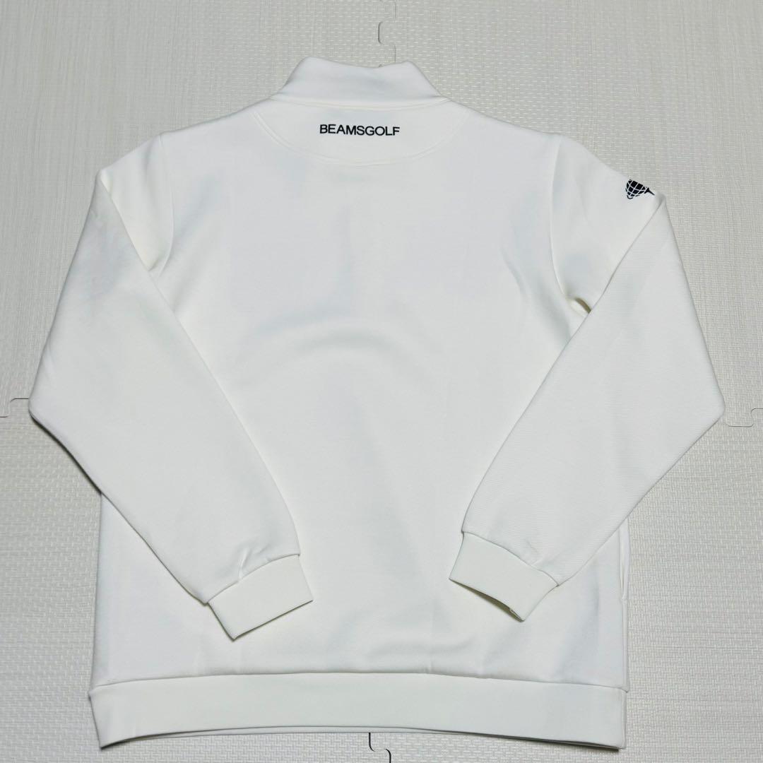 BEAMS GOLF ハーフジップ セーター ホワイトLサイズ