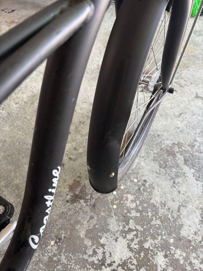[引き取り限定］フロントバスケット付きシティサイクル　コーストライン
