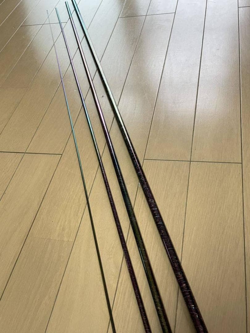 特選品　蒼月　翠山　14尺　硬式先調子　レインボーメッキ　二層竿袋　カーボン製