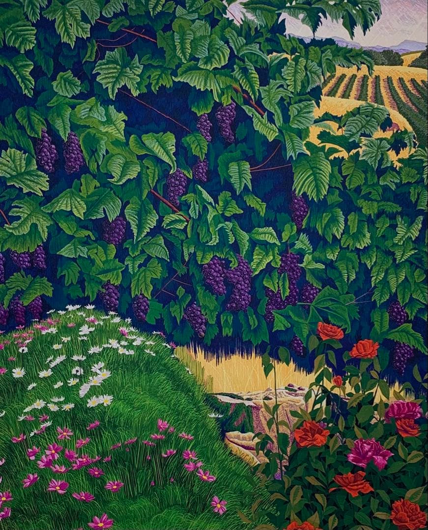 ぶどう畑 絵画 （D）