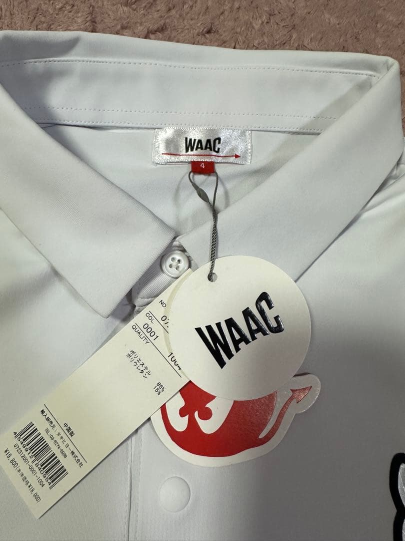 新品　タグ付き　 WAAC golf 長袖シャツ　サイズ4 ホワイト