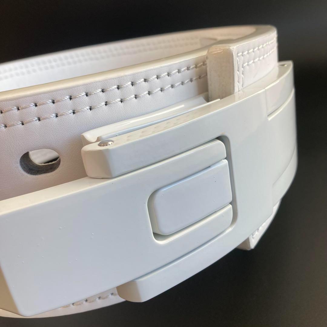 新品 パワーベルト レバーアクション Lサイズ ワンタッチ可変式 オールホワイト