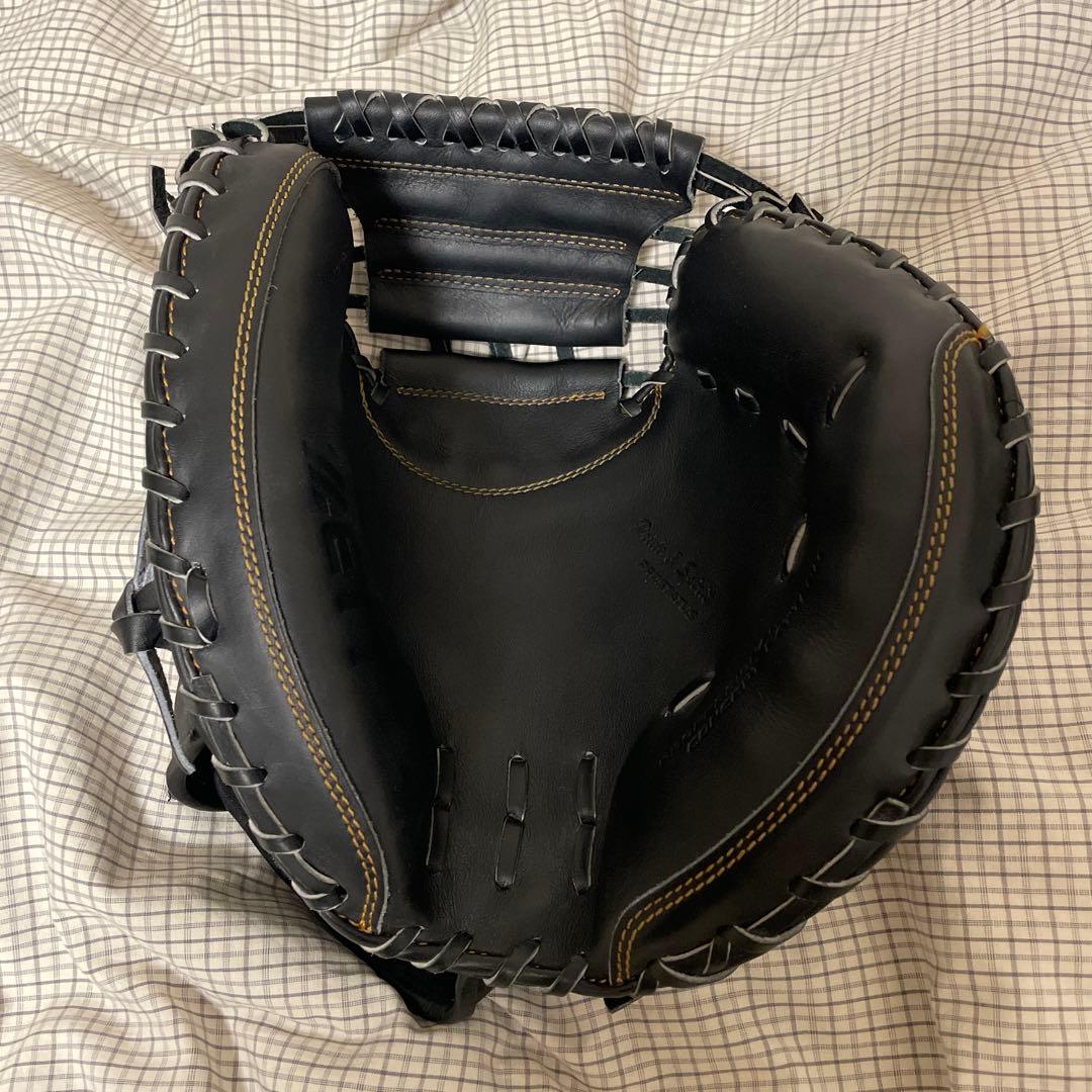 ZETT 軟式キャッチャーミット黒 収納袋付き