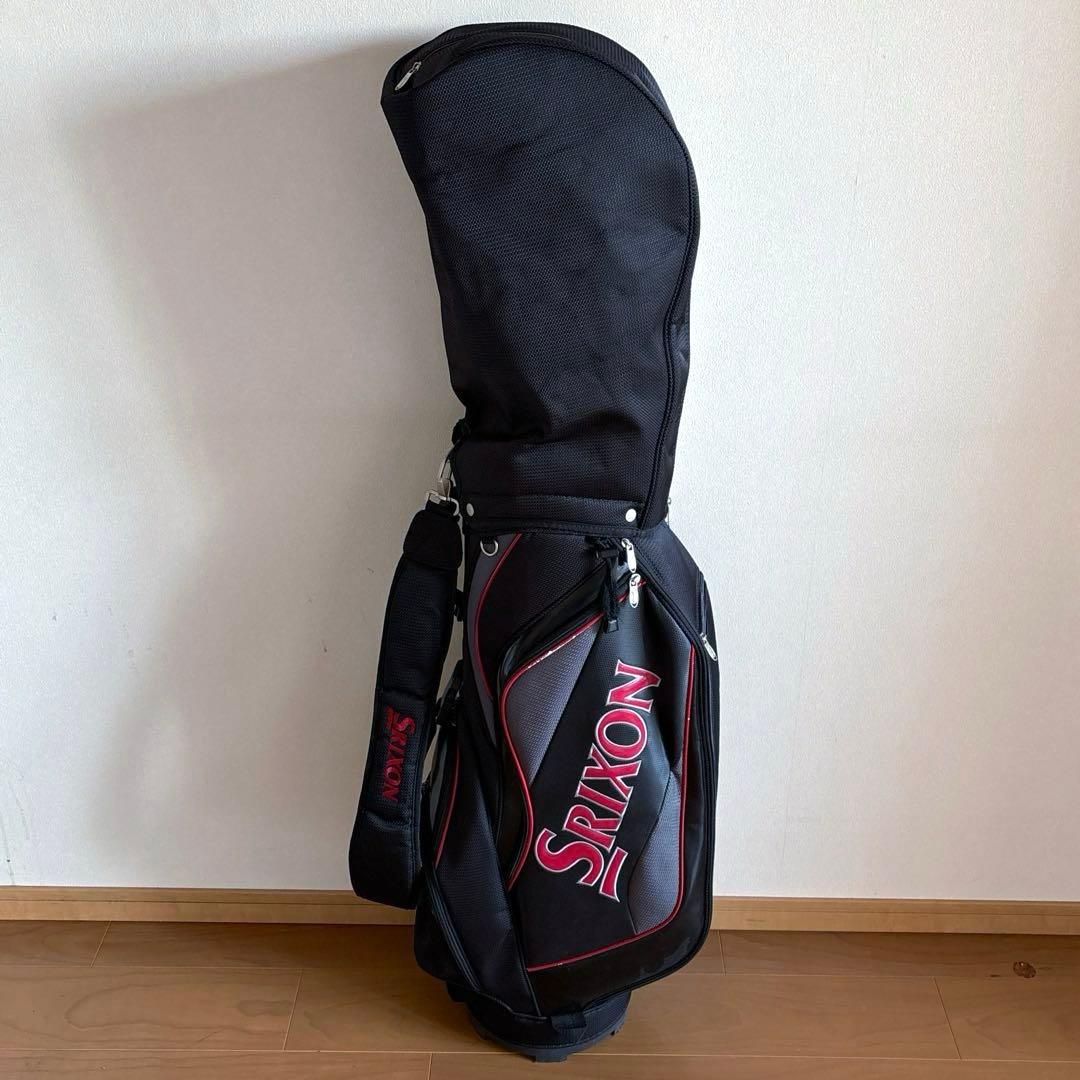SRIXON スリクソン 軽量キャディバッグ フード付き 8.5型/5分割 黒