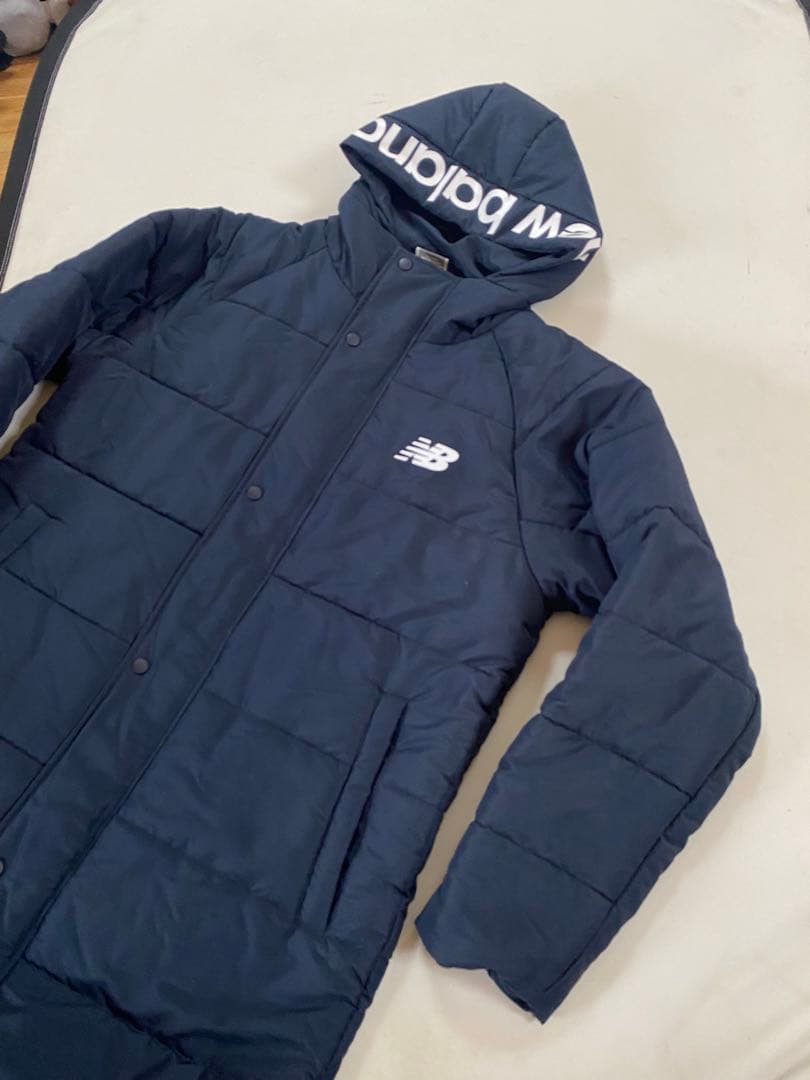 s*h様 新品同様 New Balance ベンチコート Mサイズ ネイビー 防