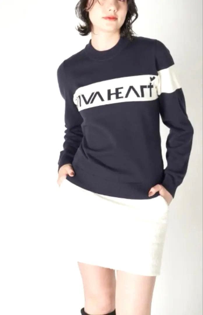 【新品未使用】VIVA HEART レディースゴルフセーター ネイビー Mサイズ