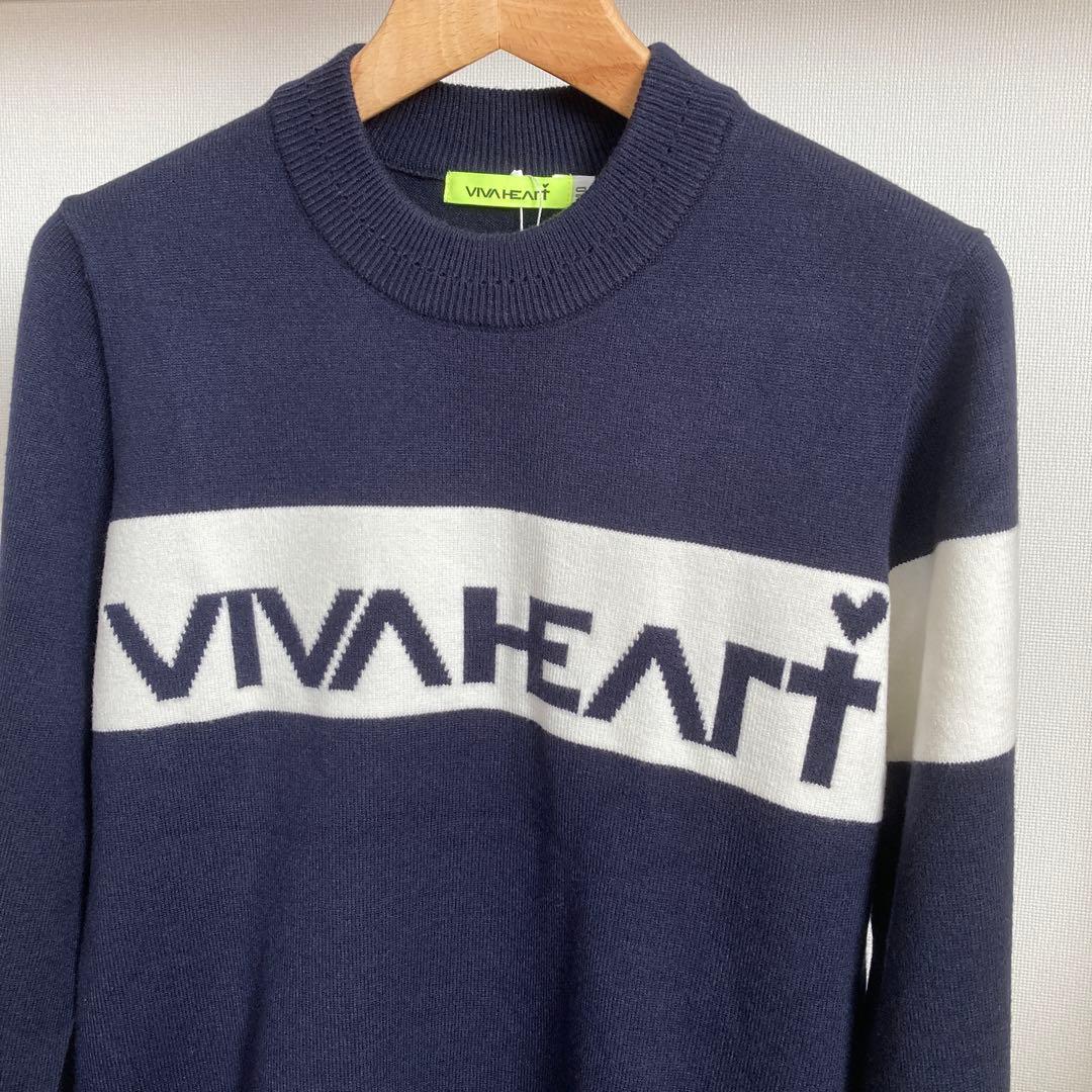 【新品未使用】VIVA HEART レディースゴルフセーター ネイビー Mサイズ