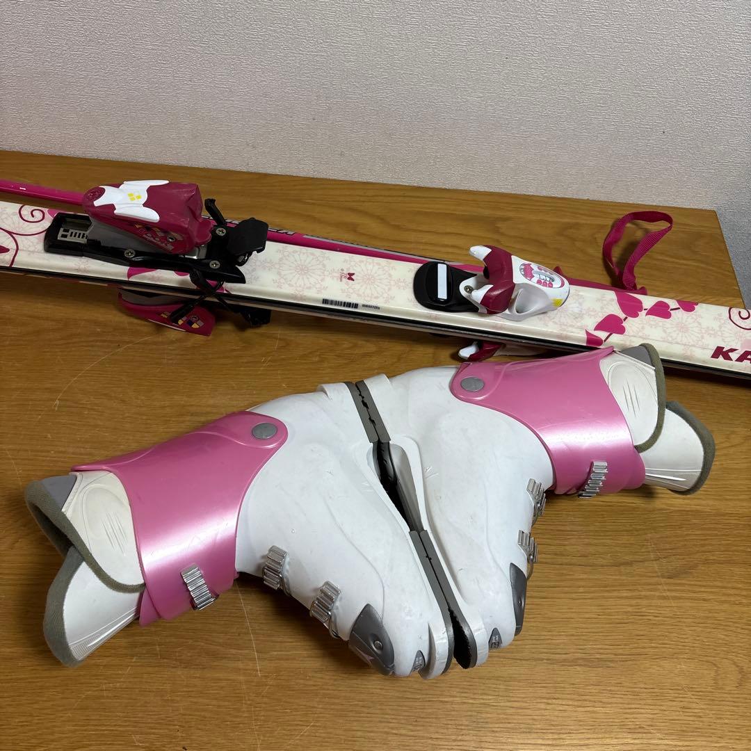 ジュニアストック付スキーセット　KAZAMA 130cm ATOMIC23cm