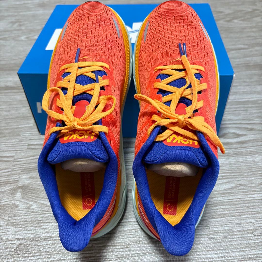 HOKA ホカランニングシューズ クリフトン8 オレンジ 24.5cm ★美品