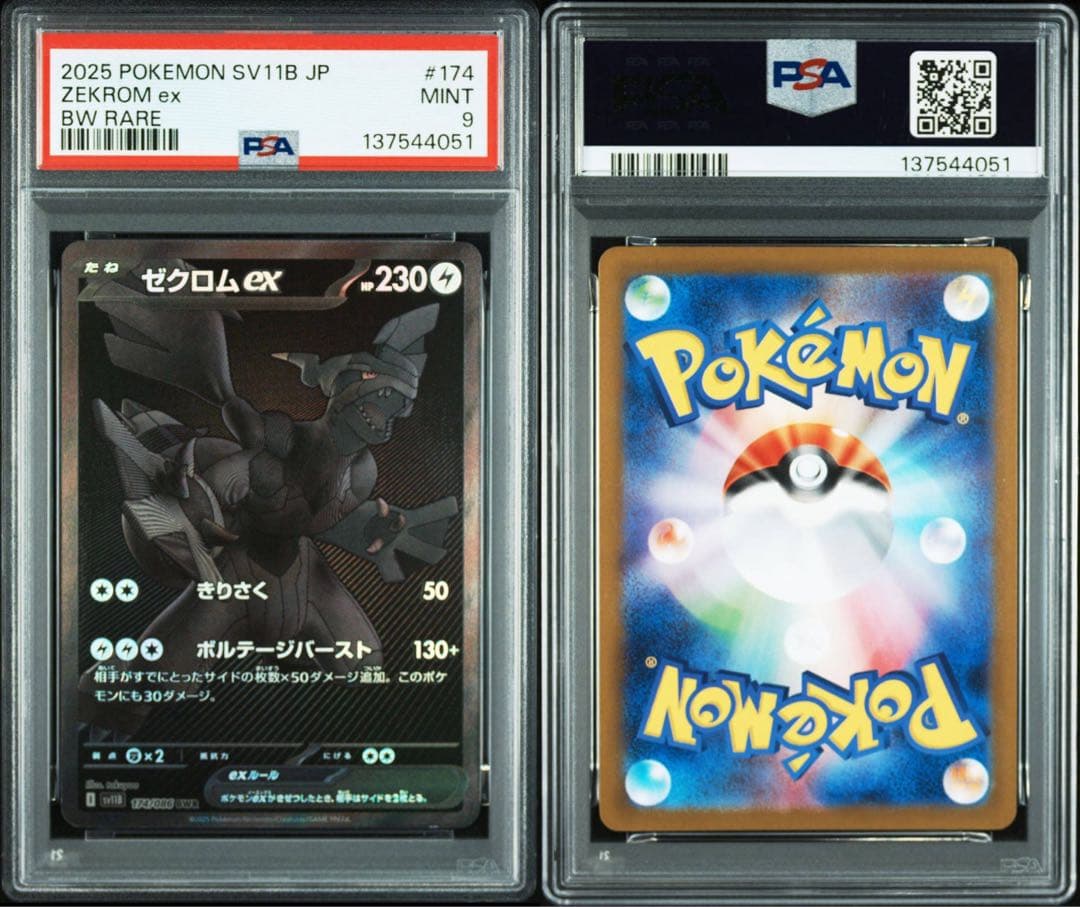 2025年 ゼクロム ex PSA 9 BW RARE