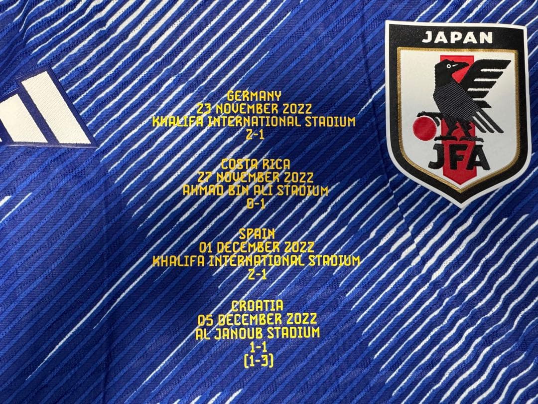 日本代表 2022 ワールドカップ メモリアル 限定210着 ユニフォーム2XL