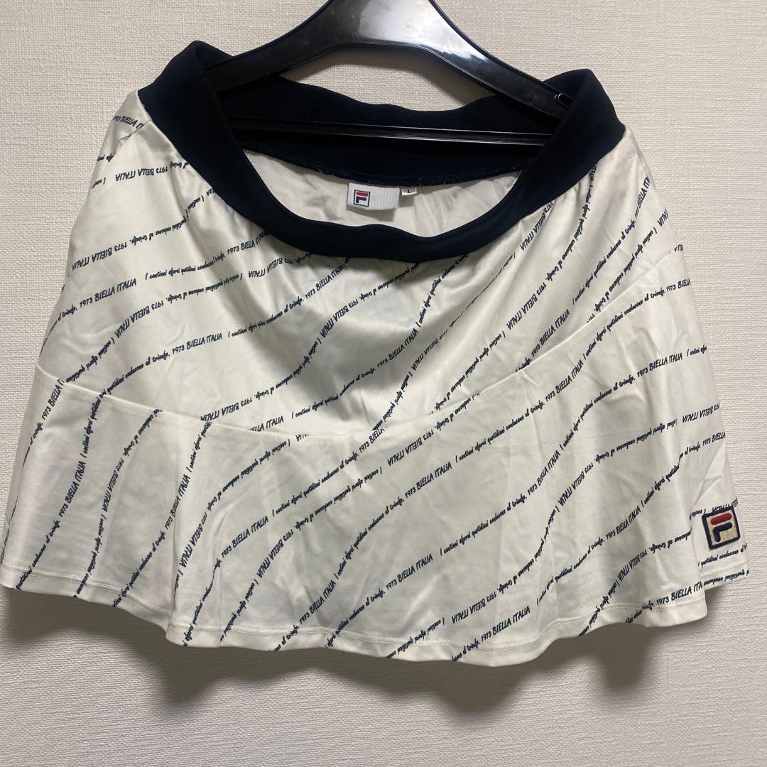 FILA セット　テニス　スコート　L ホワイト　レディース