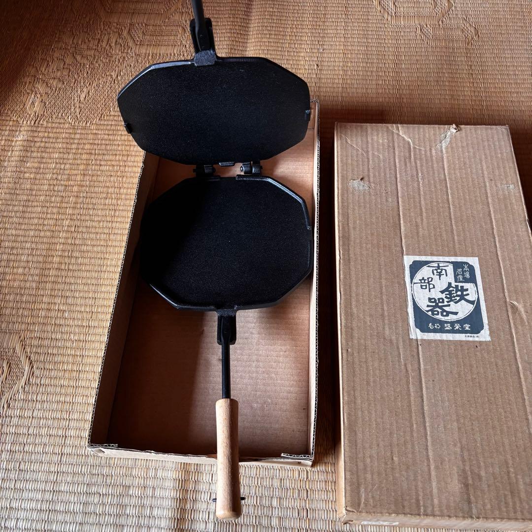イカ焼き器　南部鉄器　両面フライパン　希少 レアアイテム