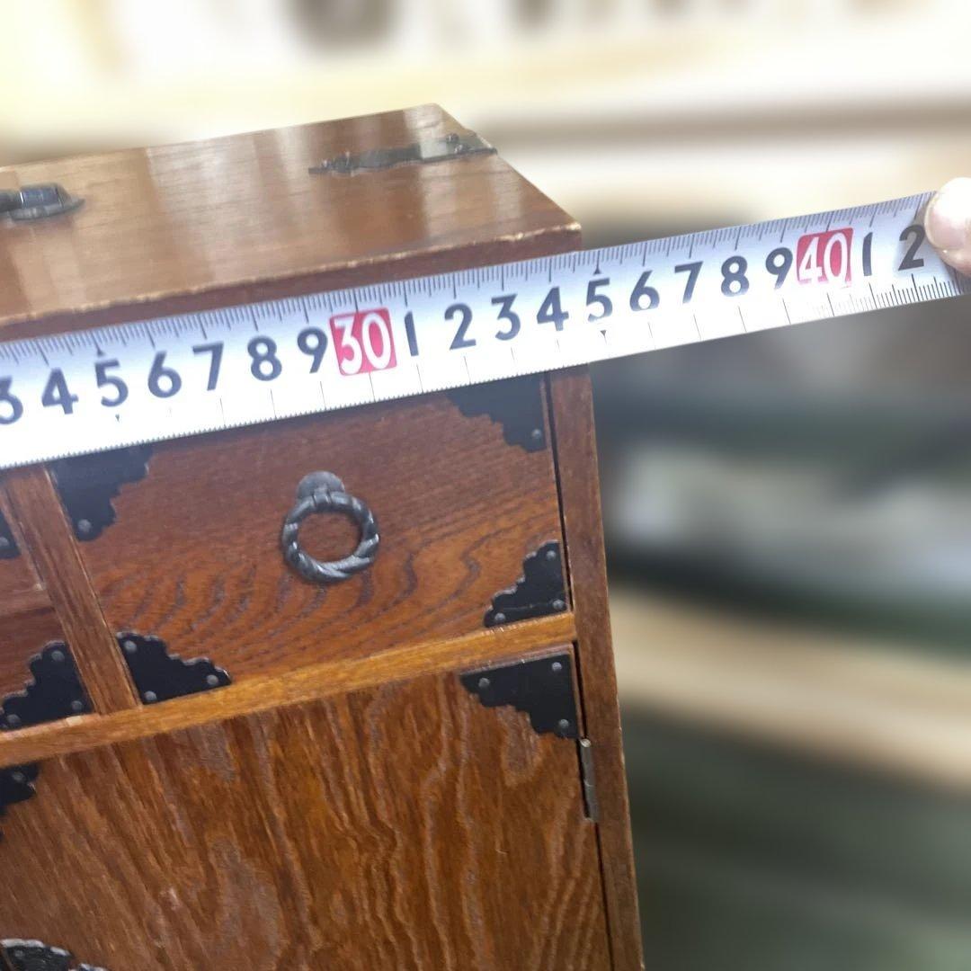 日本アンティーク裁縫箱　和風木製小物収納　小針箱　昭和レトロ　工芸品