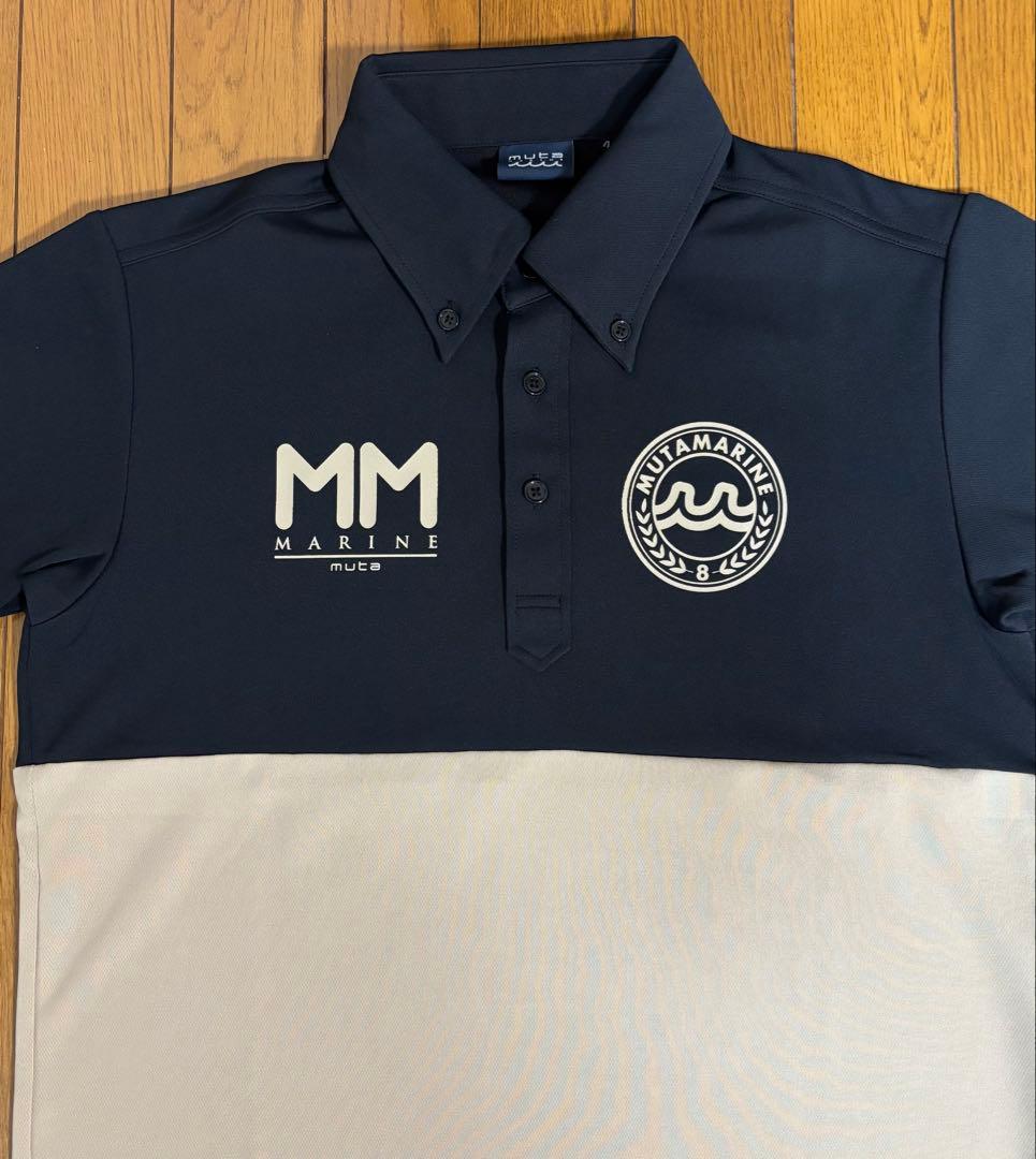 【美品】muta marine ポロシャツ サイズ4 ゴルフウェア バイカラー