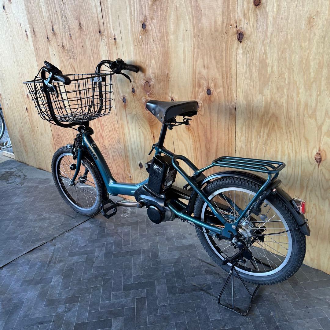 電動アシスト自転車 ダークブルー 前カゴ付き バッテリー16ah