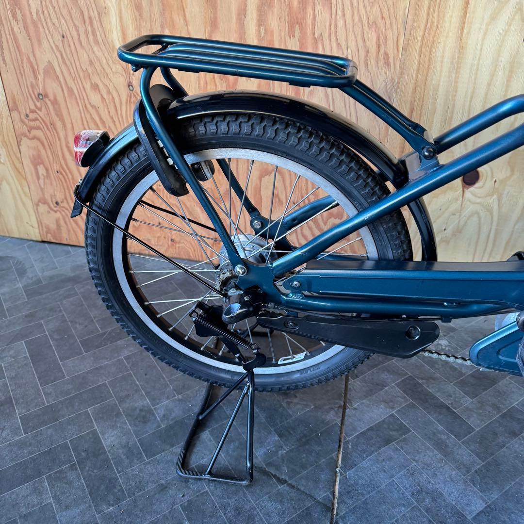電動アシスト自転車 ダークブルー 前カゴ付き バッテリー16ah