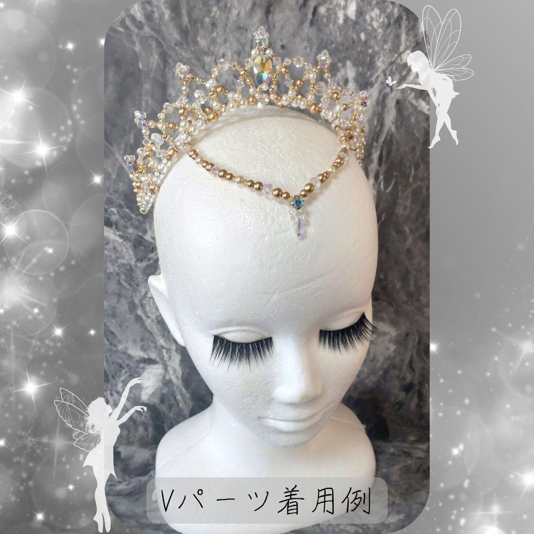 バレエティアラ　シルバー×サファイアブルー　カチューシャ、クラウン兼用　コーム付