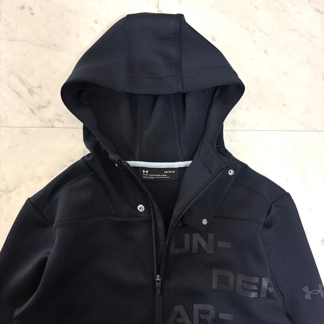 アンダーアーマー L　UAハイブリッド ニットジャケット & パンツ 上下 黒