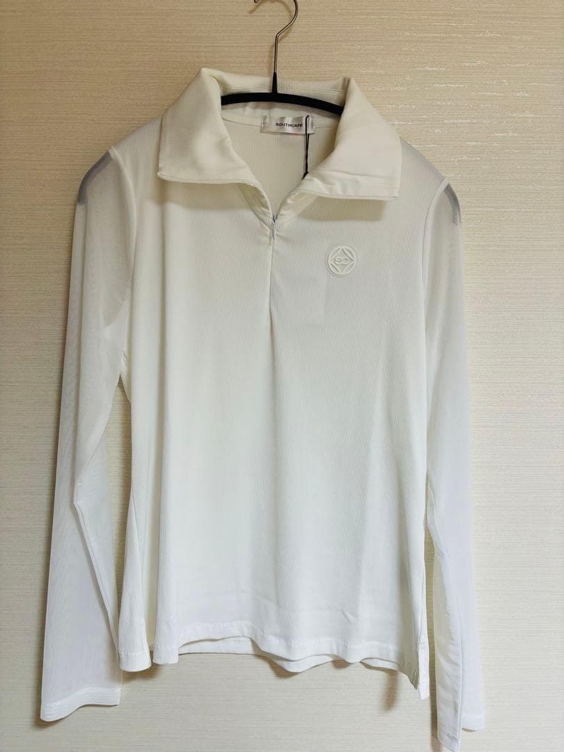 【新品】サウスケープ　レディースゴルフ長袖●袖メッシュ　インナー白