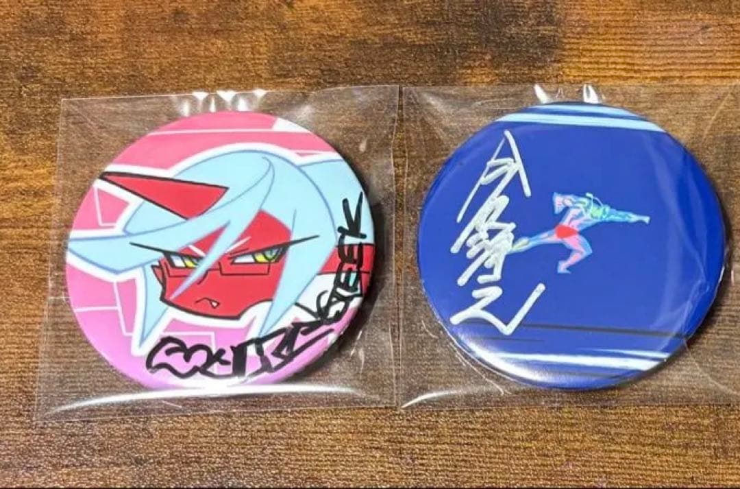 パンティ＆ストッキング 缶バッジ サイン入り 3種セット