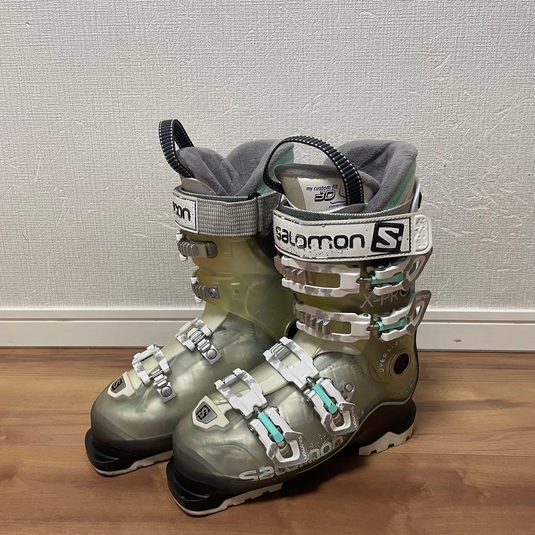 SALOMON145cm 23/23.5cm ストック100cmスキーセット